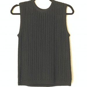CLUB MONACO Black Cashmere Sleeveless Sweater